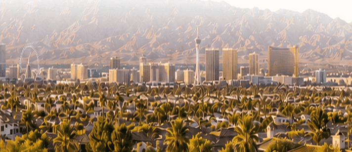 Las Vegas area skyline and mountains, illustrative area imagery